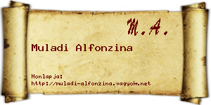 Muladi Alfonzina névjegykártya